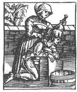 Woodcut of head lice